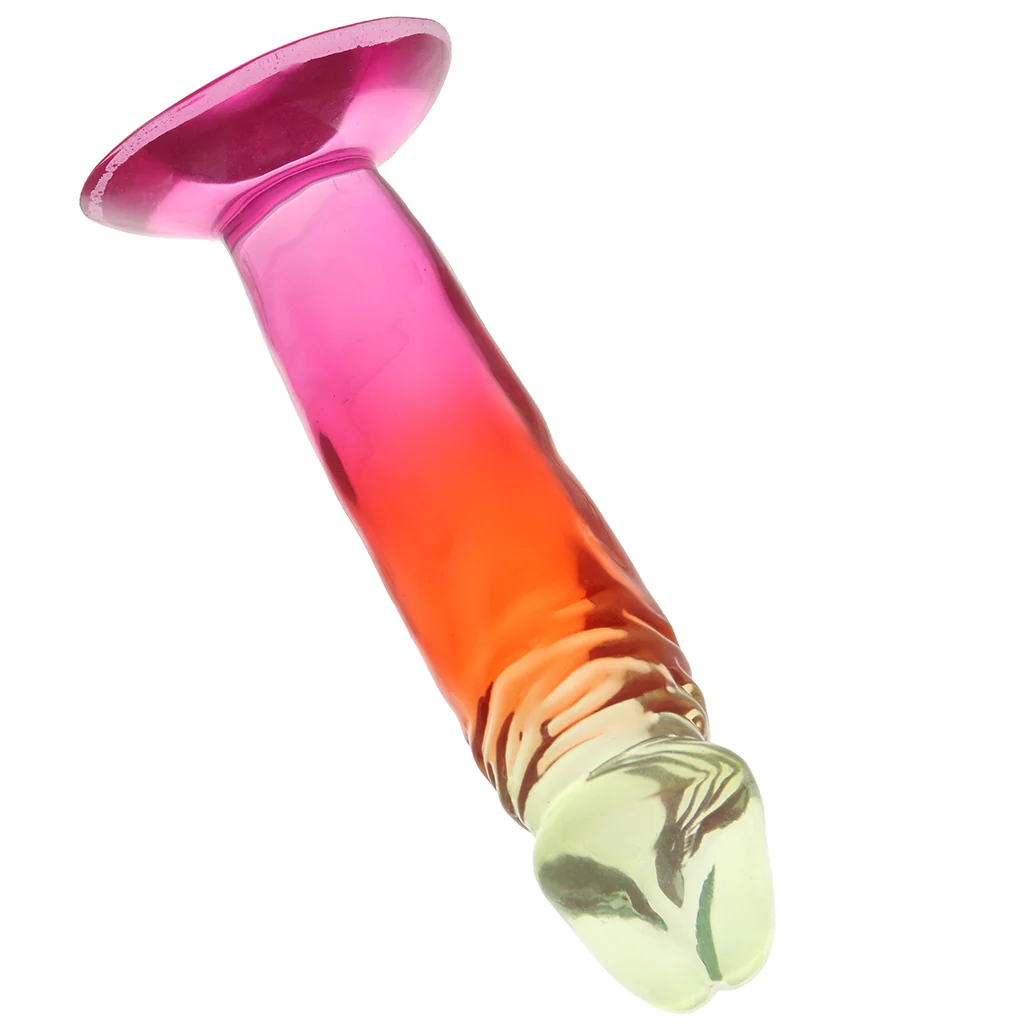 Crystal Jellies 6.5 Inch Classic Dildo in Rainbow - Image 7