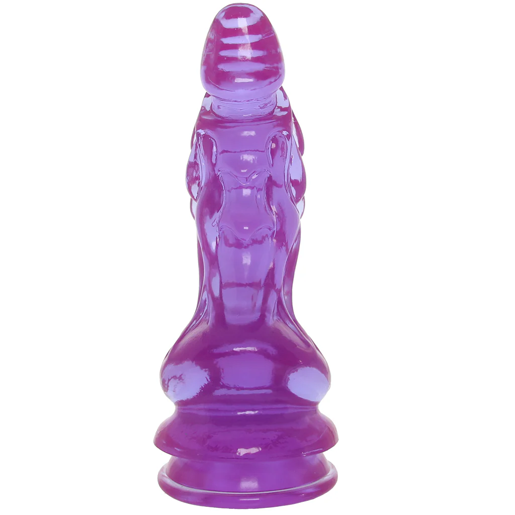Crystal Jellies 8.5 Inch Invader Dildo in Purple - Image 6