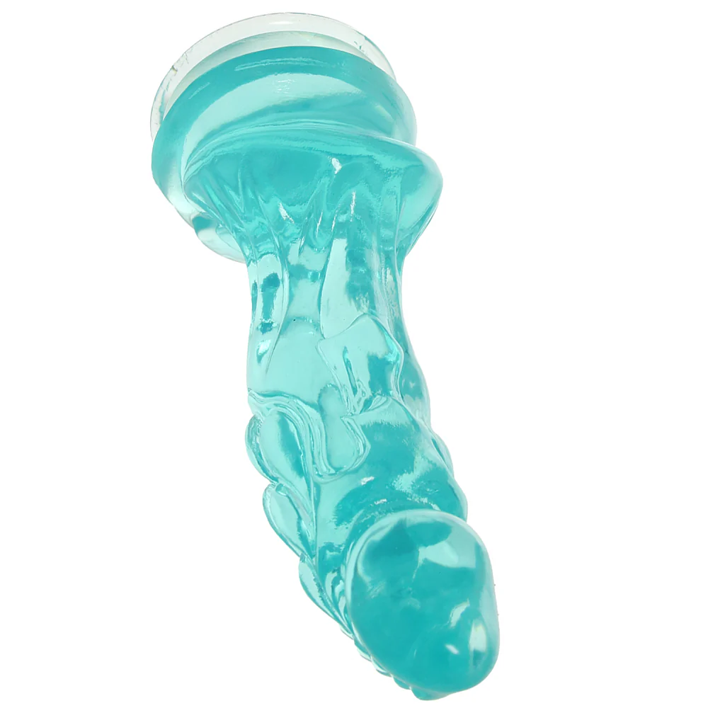 Crystal Jellies 8.5 Inch Invader Dildo in Teal - Image 6