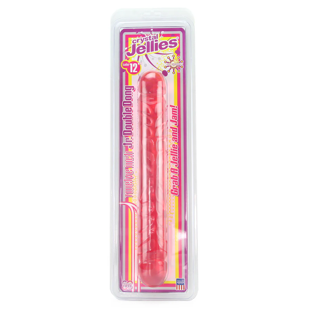 Crystal Jellies 12 Inch Double Dildo in Pink - Image 6