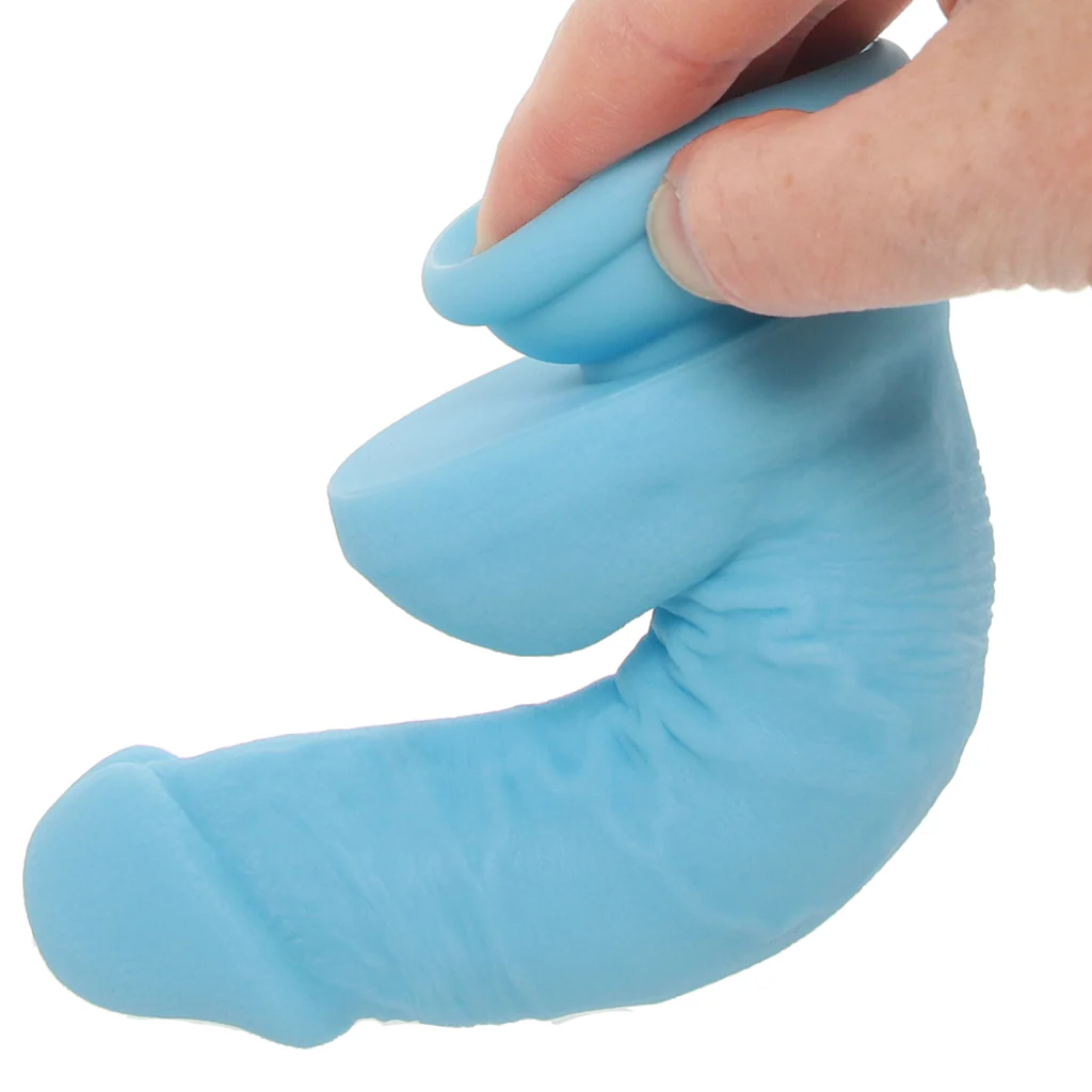 Declan 6.5 Inch Silicone Dildo in Blue - Image 6