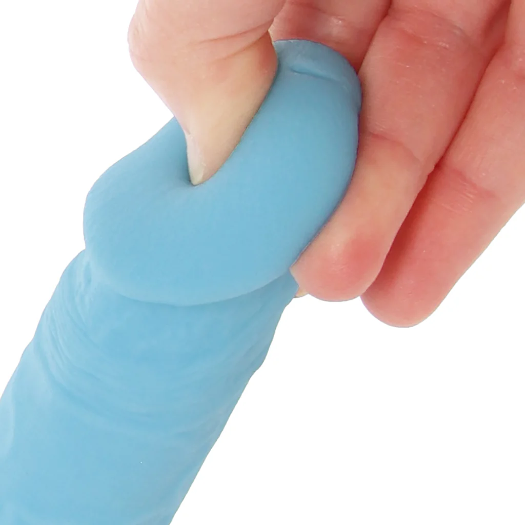 Declan 6.5 Inch Silicone Dildo in Blue - Image 7