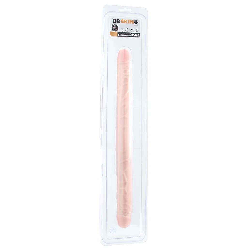 Dr. Skin+ 16.5 Inch Posable Silicone Double Dildo - Image 6