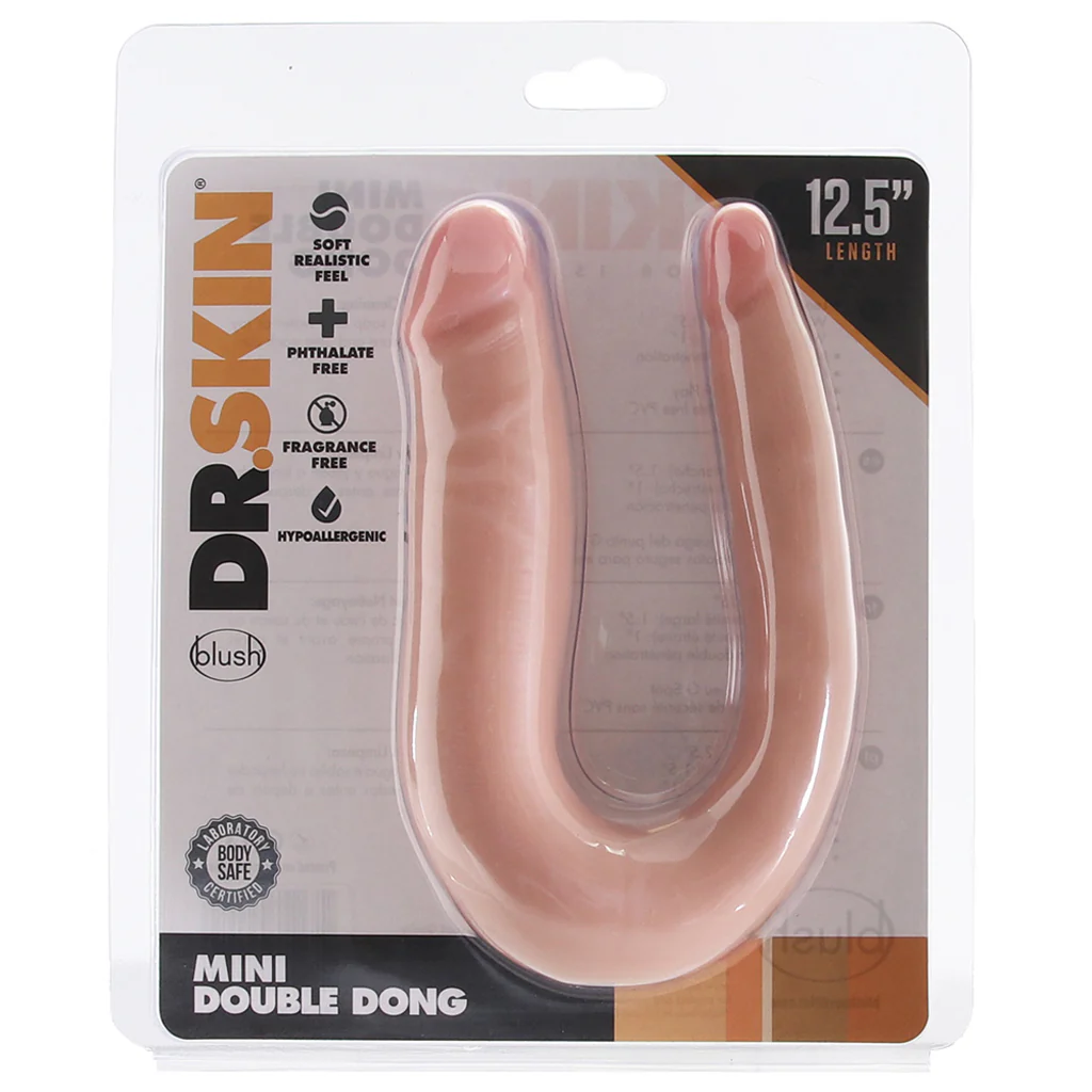 Dr. Skin Mini 12 Inch Double Dildo in Vanilla - Image 6