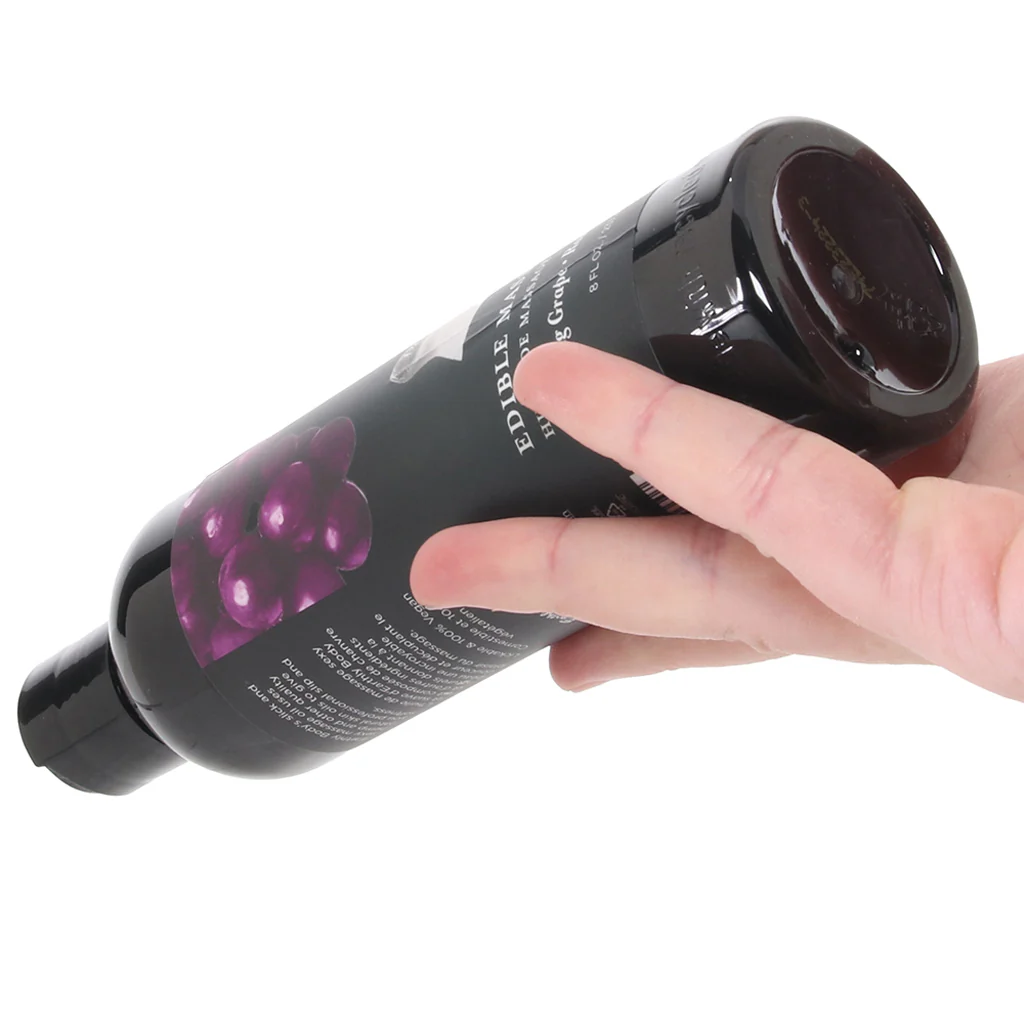 Edible Massage Oil 8oz/236ml in Gushing Grape - Image 4
