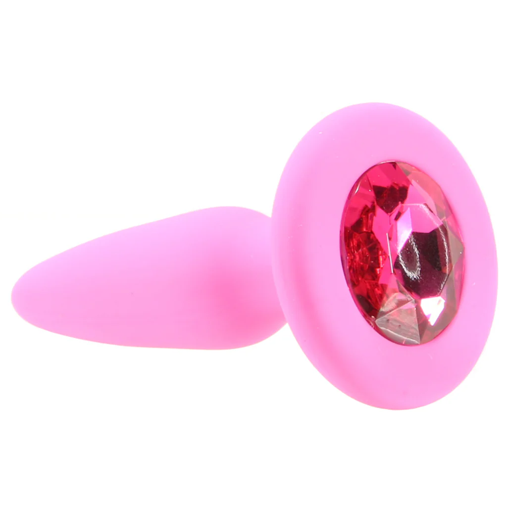 Glams Mini Pink Gem Silicone Butt Plug - Image 5