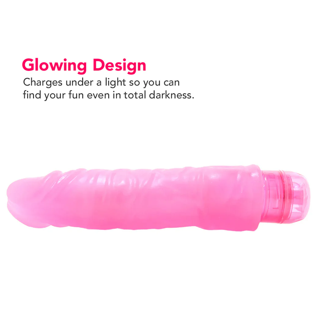 Glow Dicks 9 Inch The Drop Vibe in Pink - Image 3