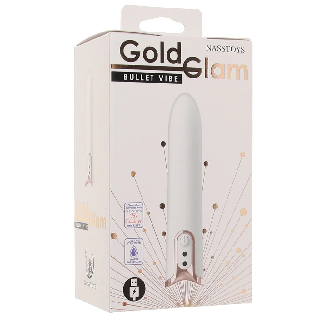 Gold Glam Rechargeable Bullet Vibe - Image 9