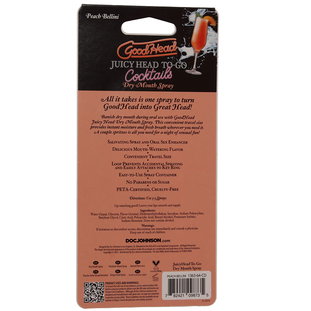 GoodHead Dry Mouth Spray To-Go in Peach Bellini - Image 8