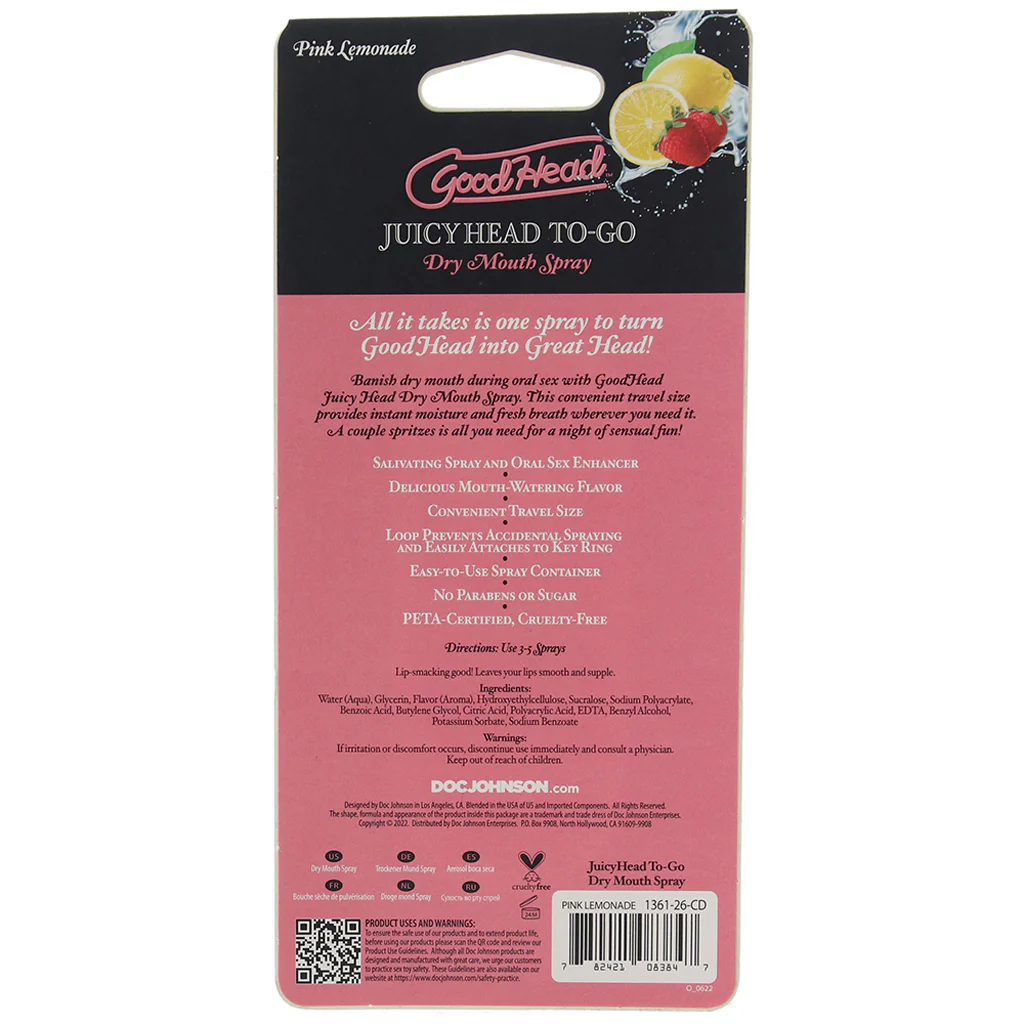 GoodHead Juicy Head Dry Mouth Spray To-Go in Pink Lemonade - Image 5