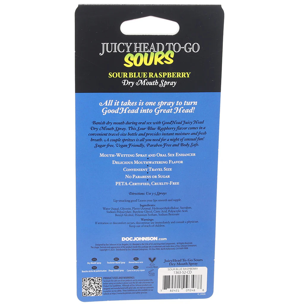 GoodHead Juicy Head Sours Spray To-Go in Blue Raspberry - Image 5