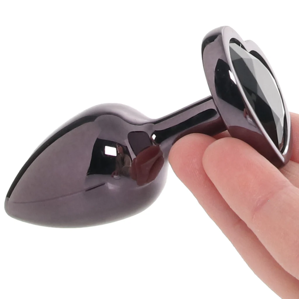 Jewel Black Diamond Heart Plug in Small - Image 4