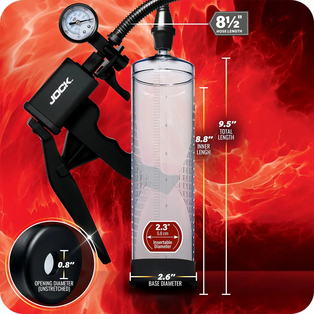 Jock Pump Up Pressure Gauge Trigger Penis Pump - Image 3