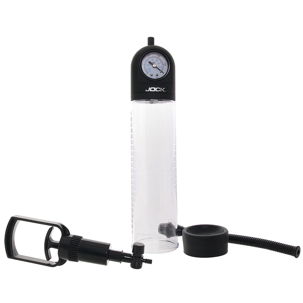 Jock Pump Up Pull Rod Penis Pump with Pressure Gauge - Image 5