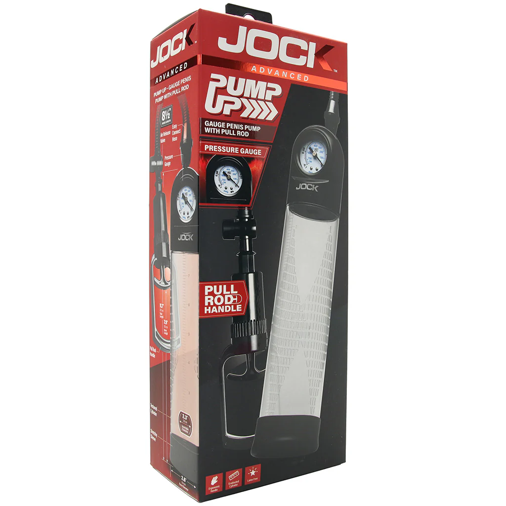 Jock Pump Up Pull Rod Penis Pump with Pressure Gauge - Image 9