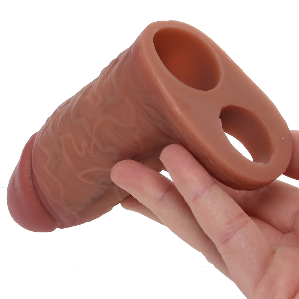 Jock Realistic Thick Silicone Enhancer with Ball Strap in T - Image 7