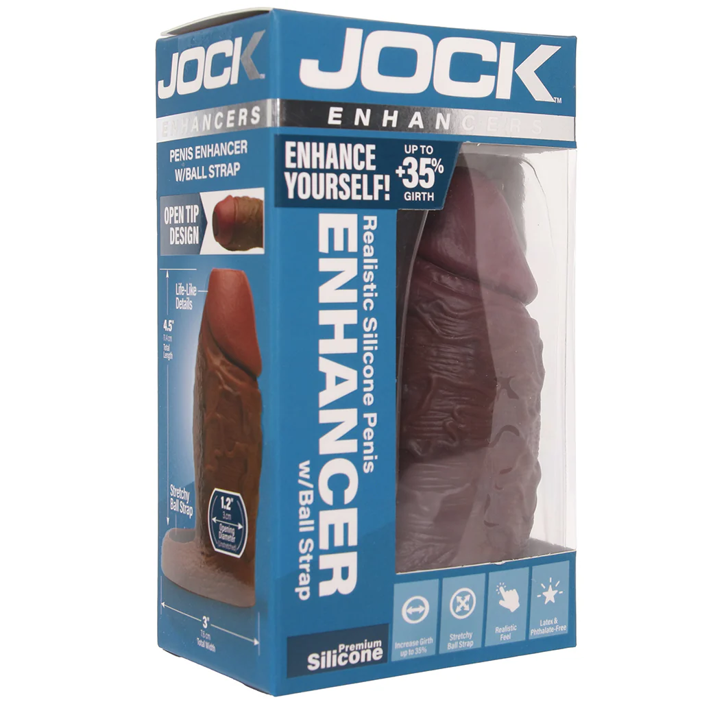Jock Realistic Thick Silicone Enhancer with Ball Strap in D - Image 9