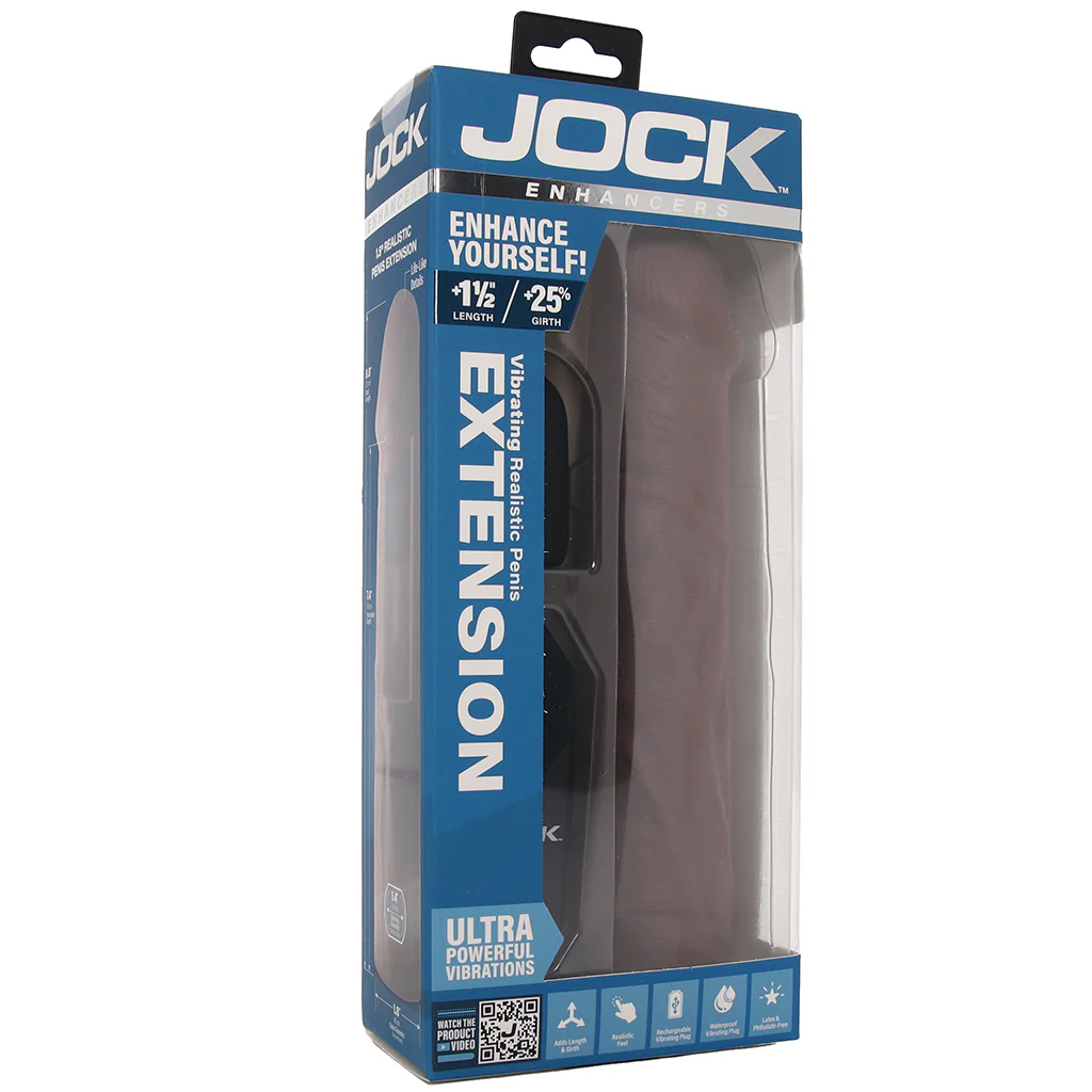 Jock Vibrating Realistic Penis Extender in Dark - Image 9