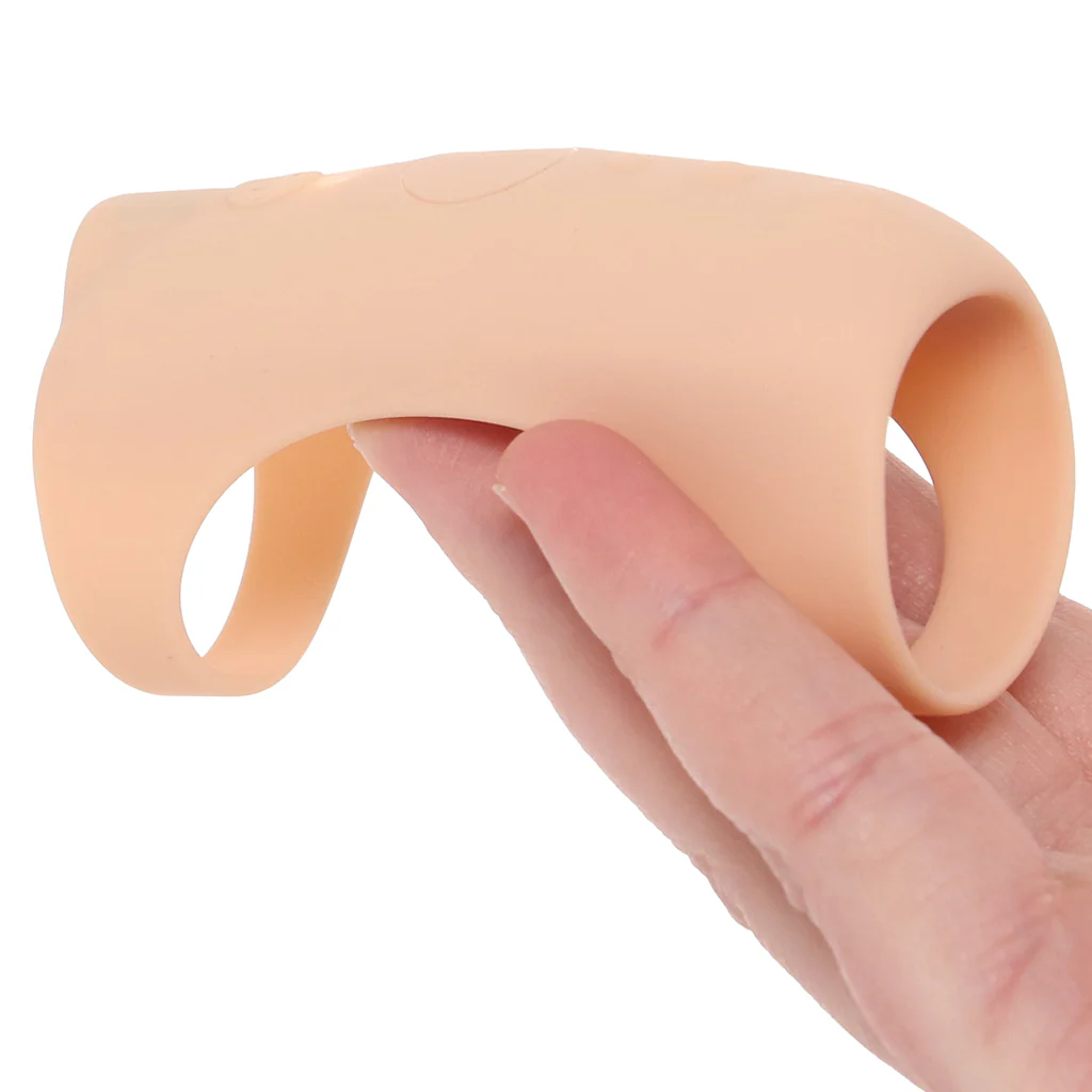 Jock Vibrating Silicone Penis Sleeve in Light - Image 4