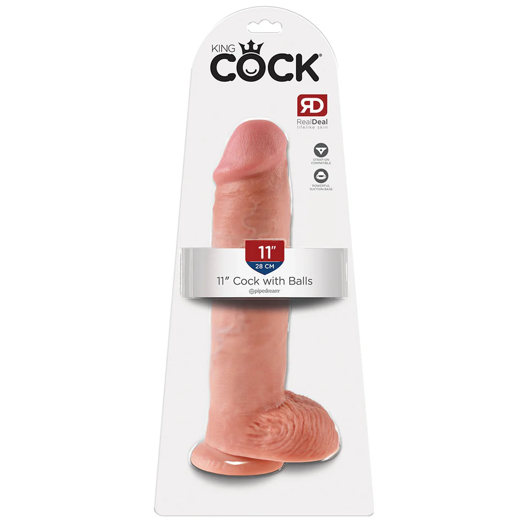 King Cock 11 Inch Cock with Balls in Flesh - Image 6