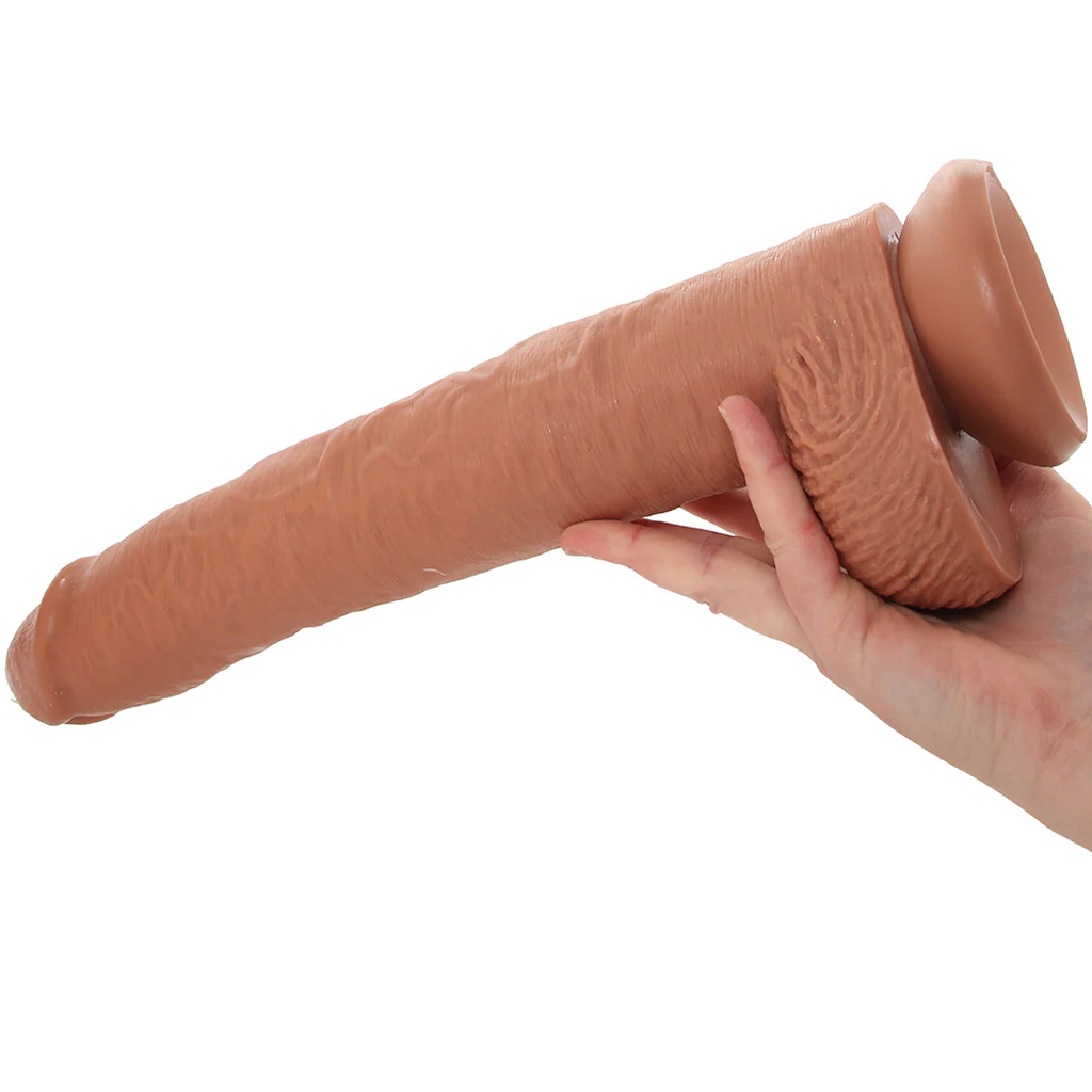 King Cock 14 Inch Cock with Balls in Tan - Image 4