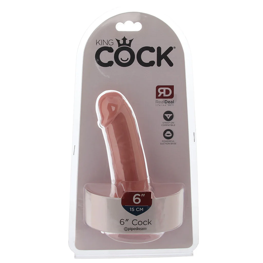 King Cock 6 Inch Dildo in Flesh - Image 6