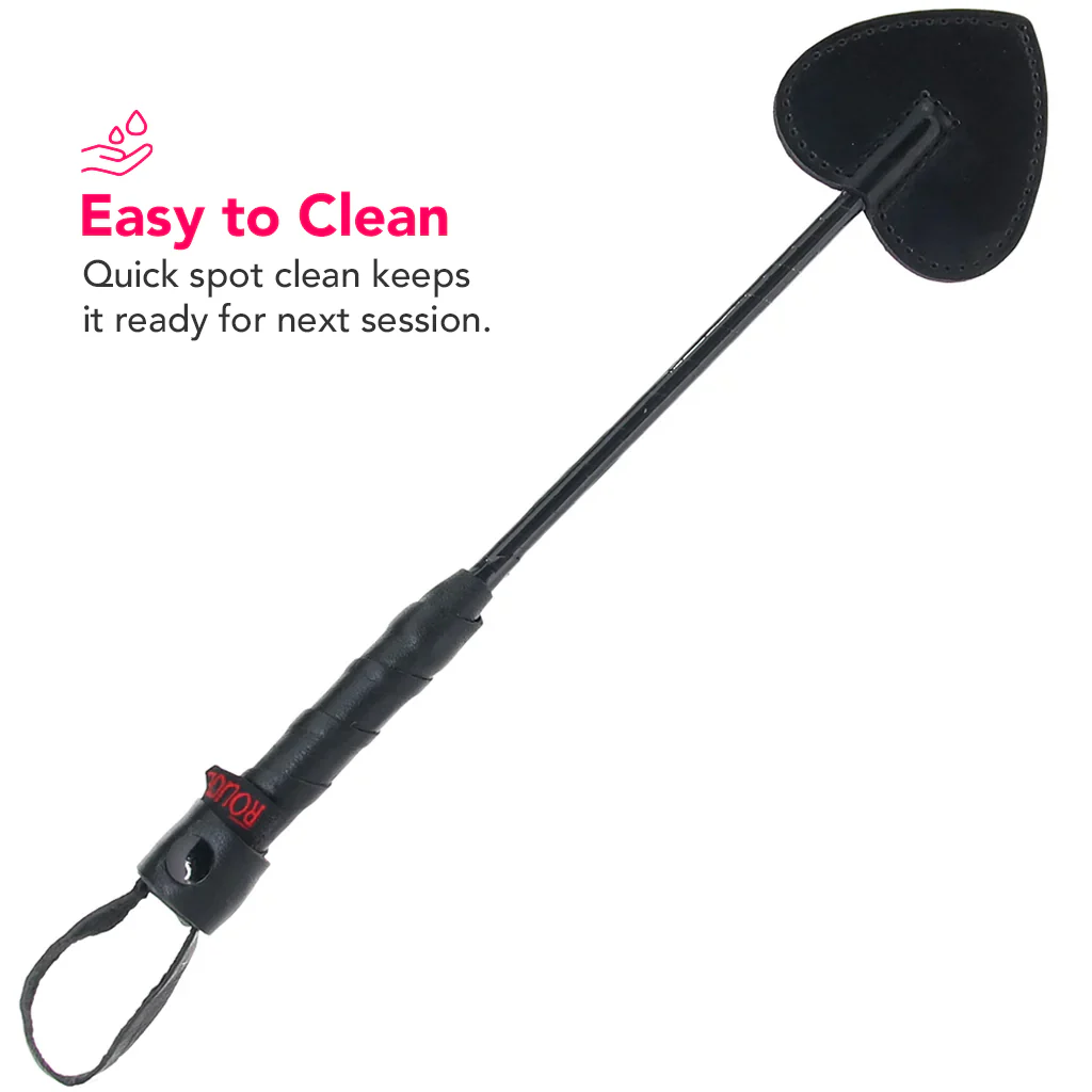 Leather Mini Spade Paddle in Black - Image 5