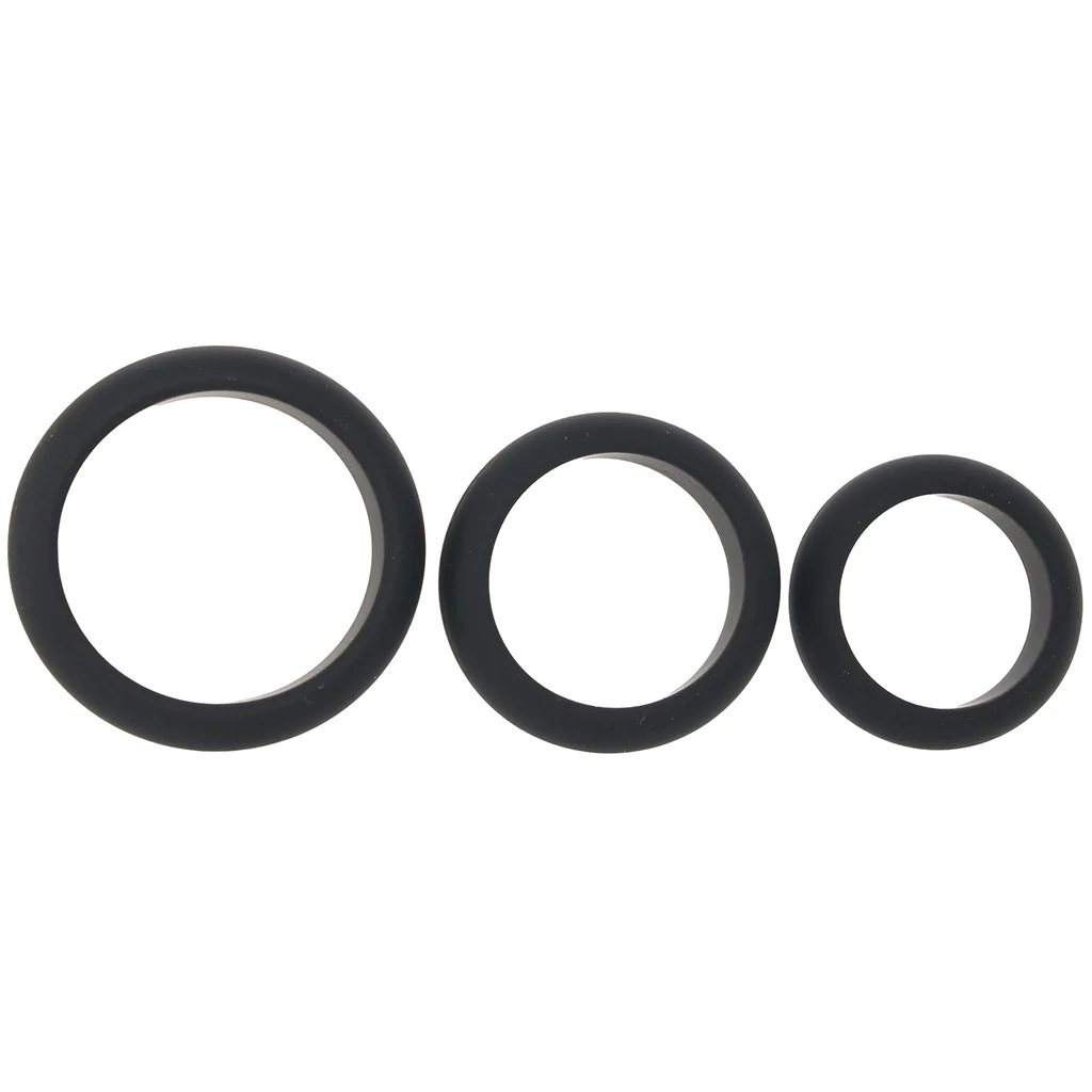 LEVELZ 3 Piece Wide O Cock Ring Set in L-XXL - Image 3
