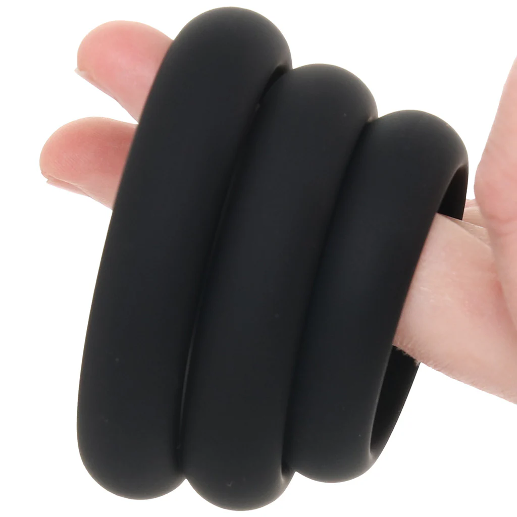 LEVELZ 3 Piece Wide O Cock Ring Set in L-XXL - Image 6