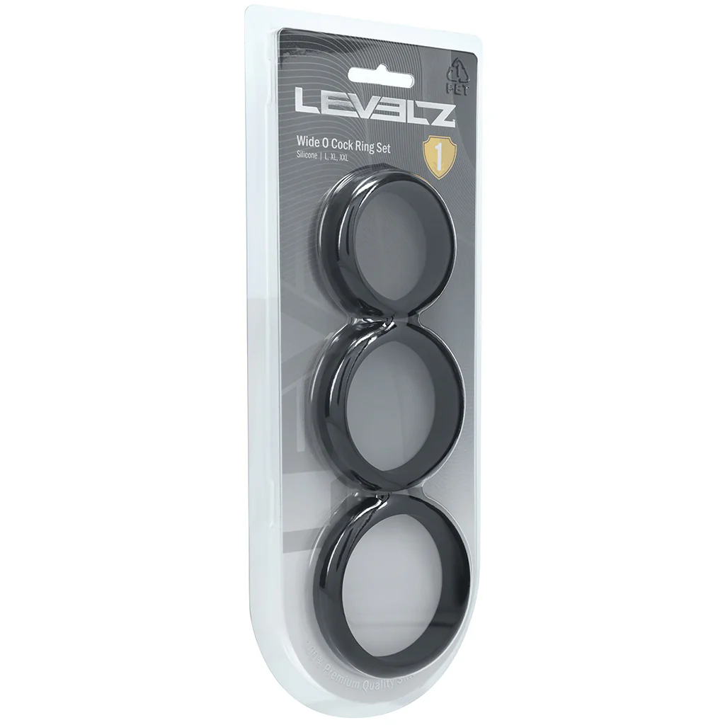 LEVELZ 3 Piece Wide O Cock Ring Set in L-XXL - Image 9