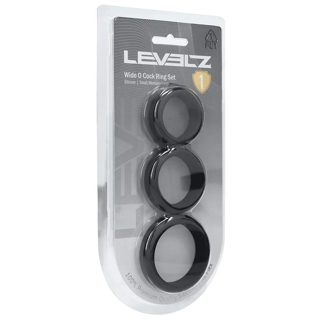 LEVELZ 3 Piece Wide O Cock Ring Set in S-L - Image 9