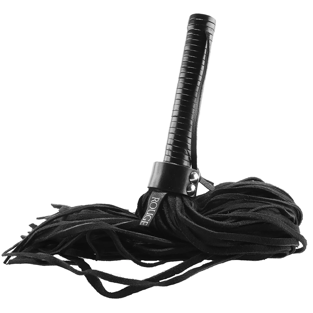 Long Suede Flogger in Black - Image 4