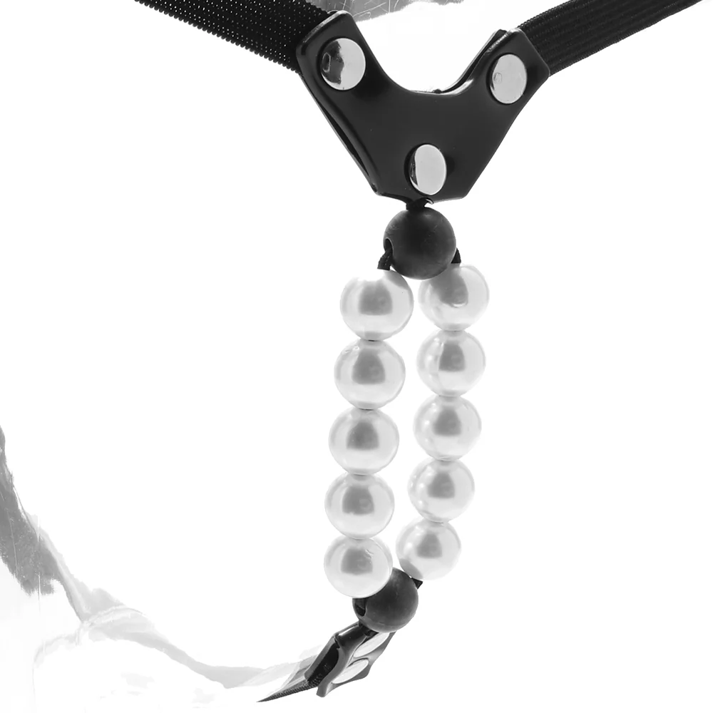 Lover's Thong with Pleasure Pearls - Image 2