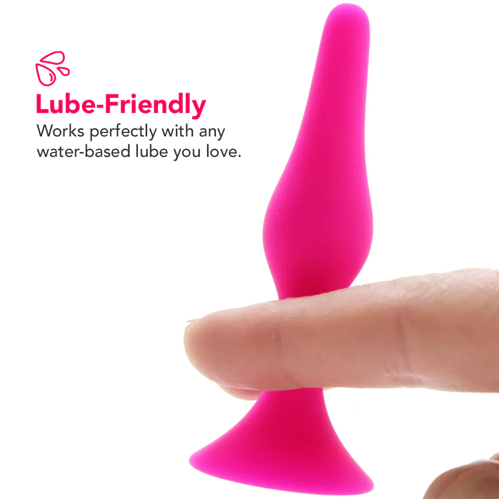 Luxe Beginner Silicone Butt Plug Kit in Pink - Image 4