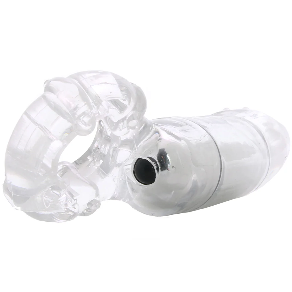 MachO Clitoral Massage Vibrating Cock Ring in Clear - Image 5
