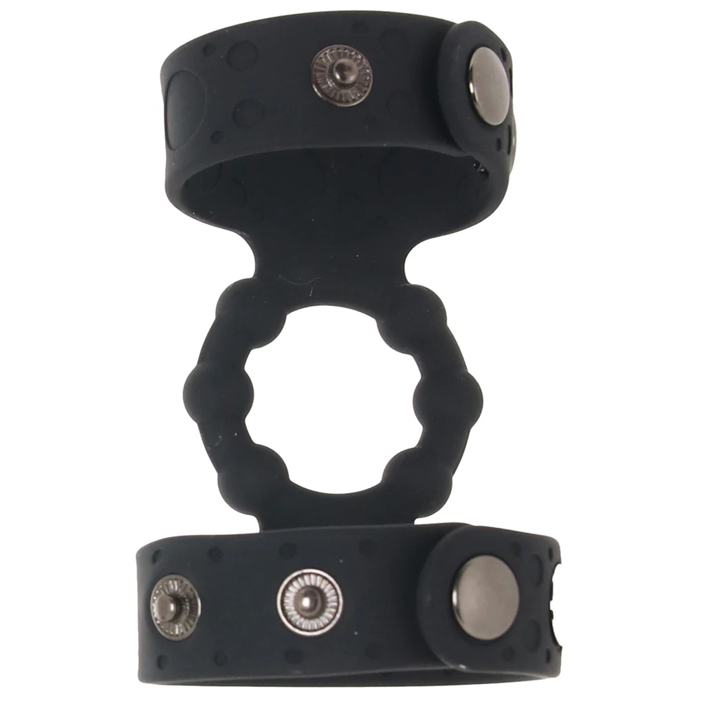 Magic Beaded Cock Ring with Adjustable Ball Straps - Image 3