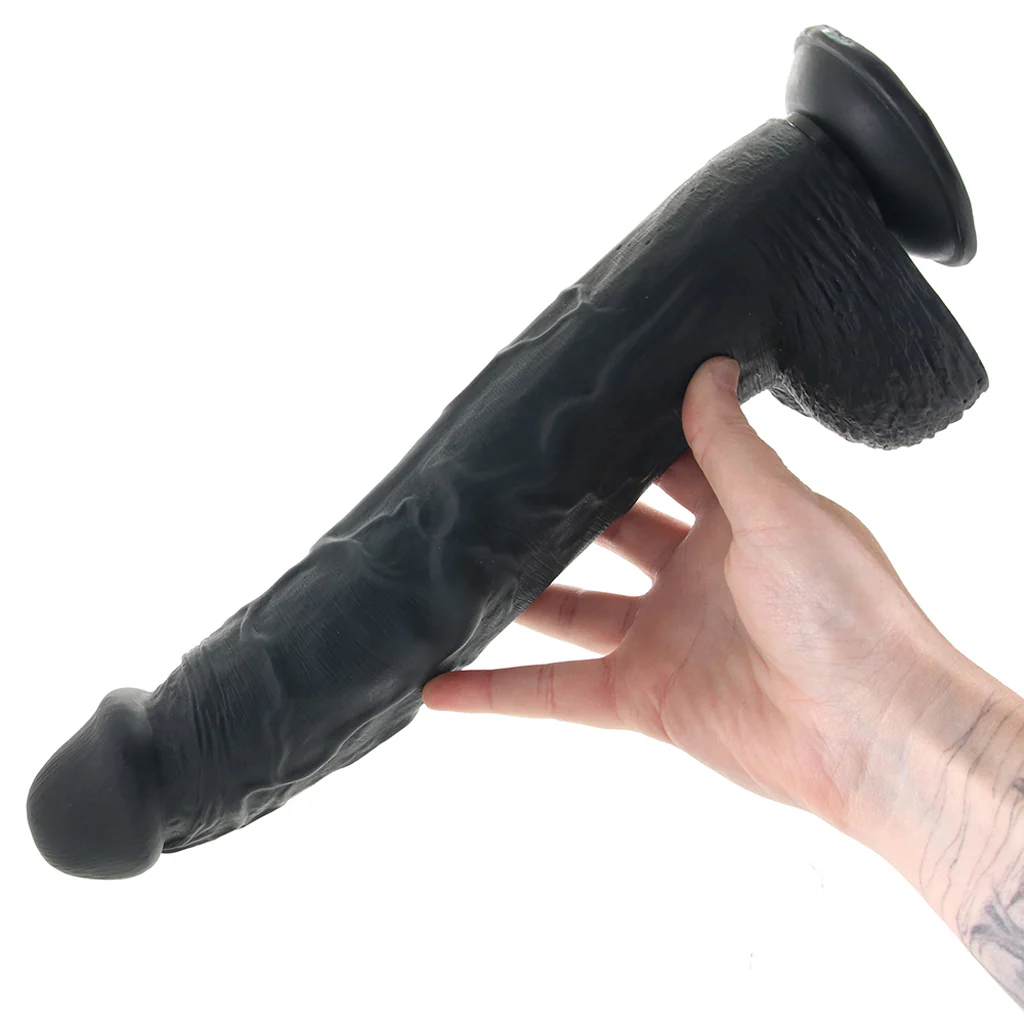 Master Cock Hung Harry 11.75 Inch Ballsy Dildo in Black - Image 4