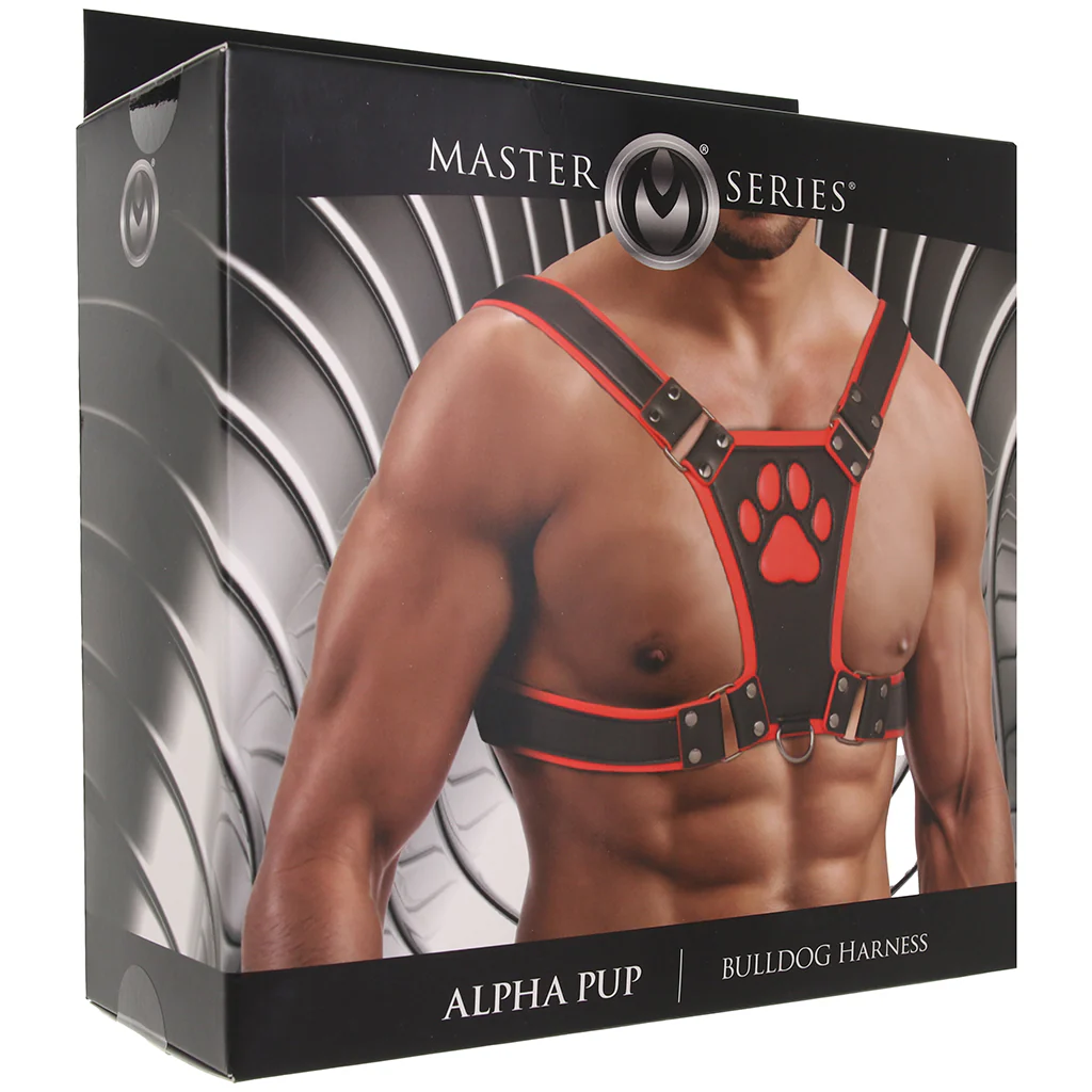 Master Series Alpha Pup Bulldog Harness in Red - Image 9