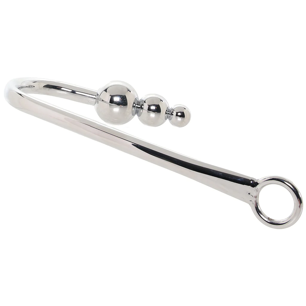 Master Series Roped Beaded Steel Anal Hook - Image 7