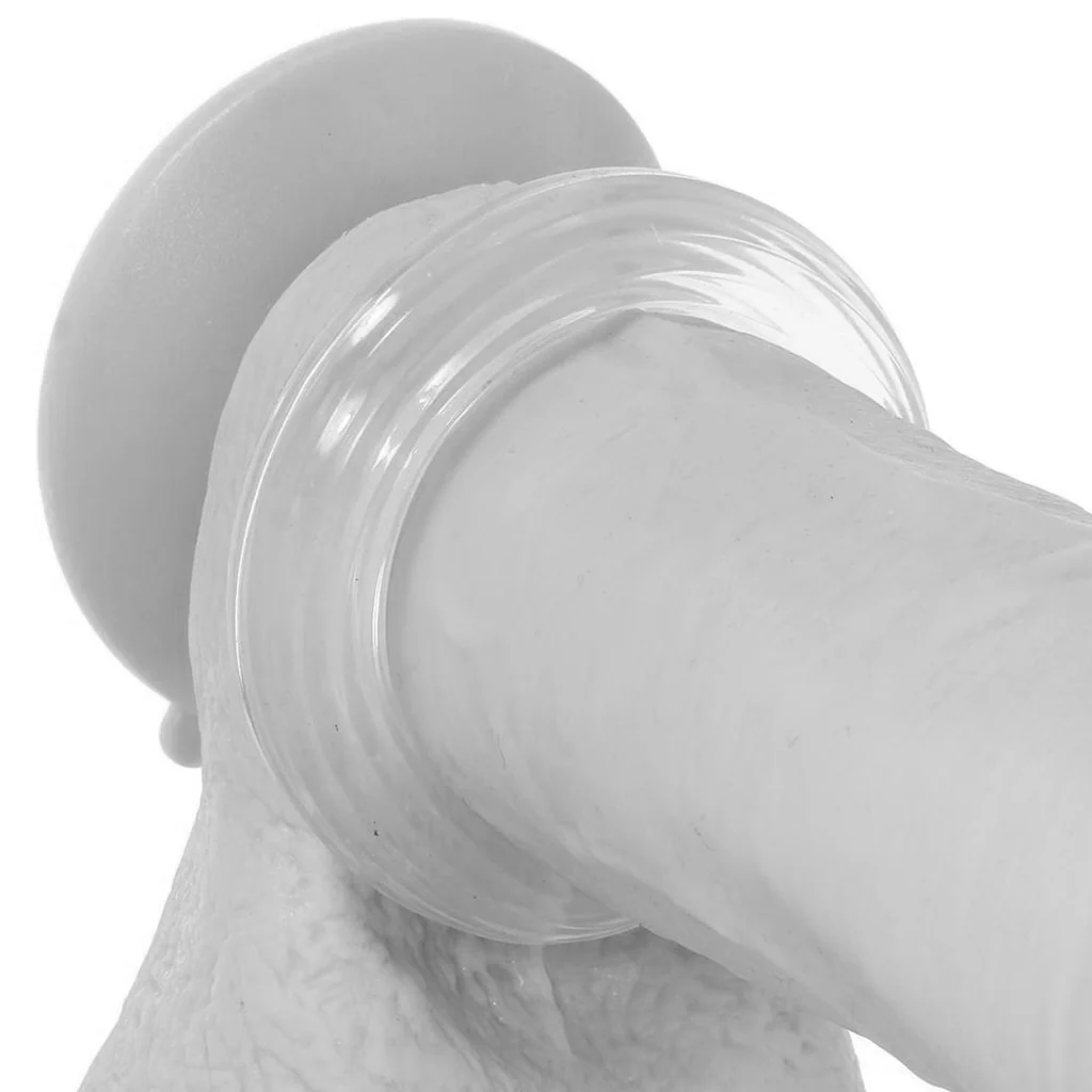 Medium Premium Silicone Cock Ring in Clear - Image 2