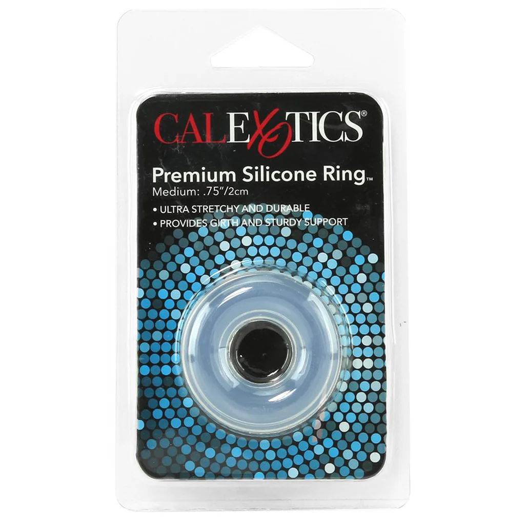 Medium Premium Silicone Cock Ring in Clear - Image 8