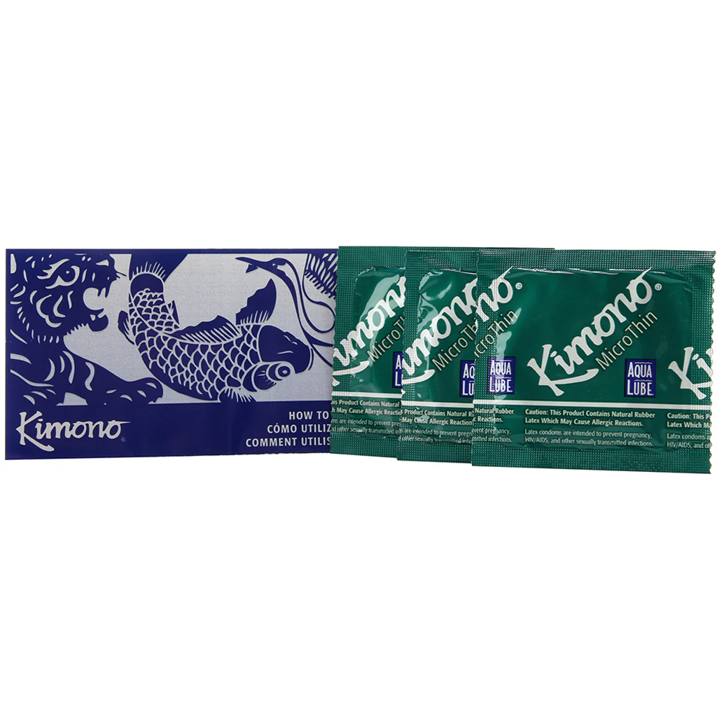 MicroThin Aqua Lube Condoms in 3 Pack - Image 2