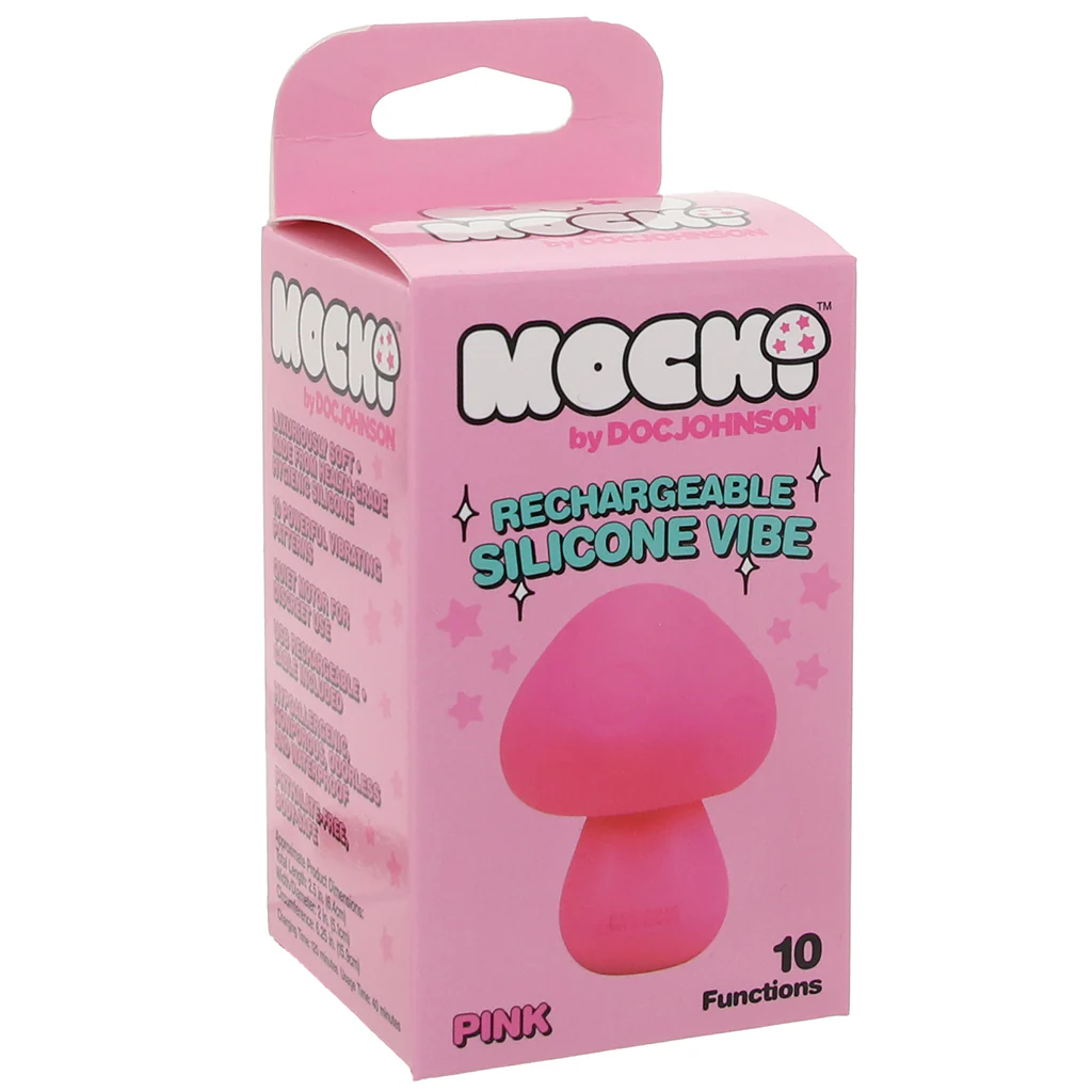 Mochi Silicone Mushroom Mini Vibe in Pink - Image 9