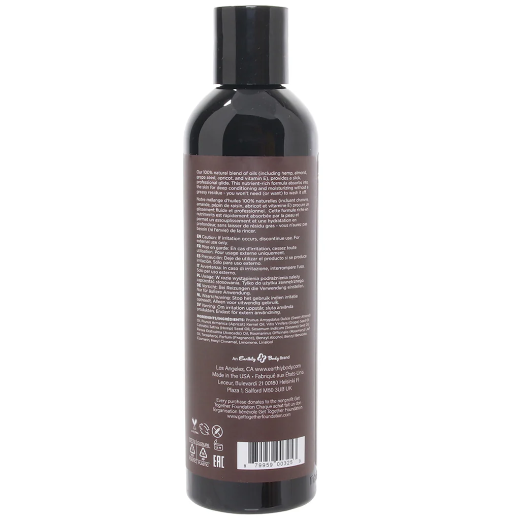 Hemp Seed Massage Oil 8oz/236ml in Moroccan Nights - Image 6