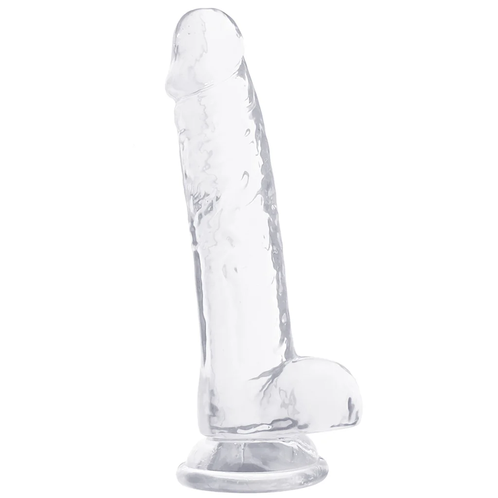 Naturally Yours 7 Inch Crystalline Dildo in Clear - Image 3