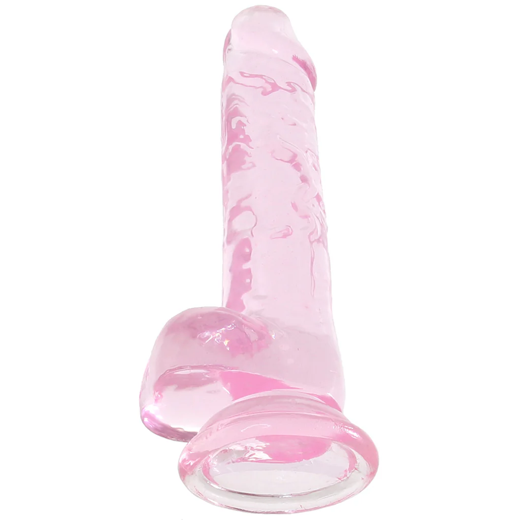 Naturally Yours 7 Inch Crystalline Dildo in Rose - Image 5