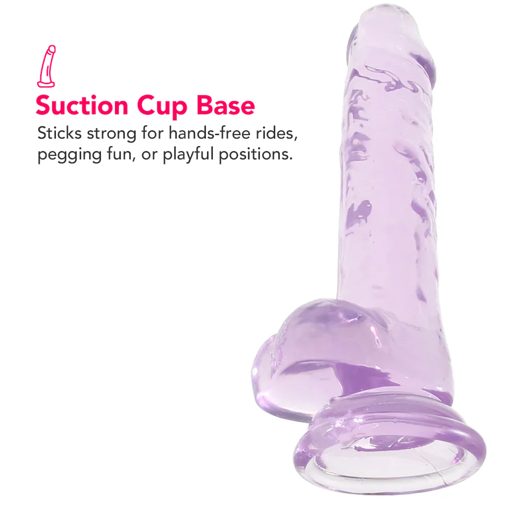 Naturally Yours 7 Inch Crystalline Dildo in Amethyst - Image 5
