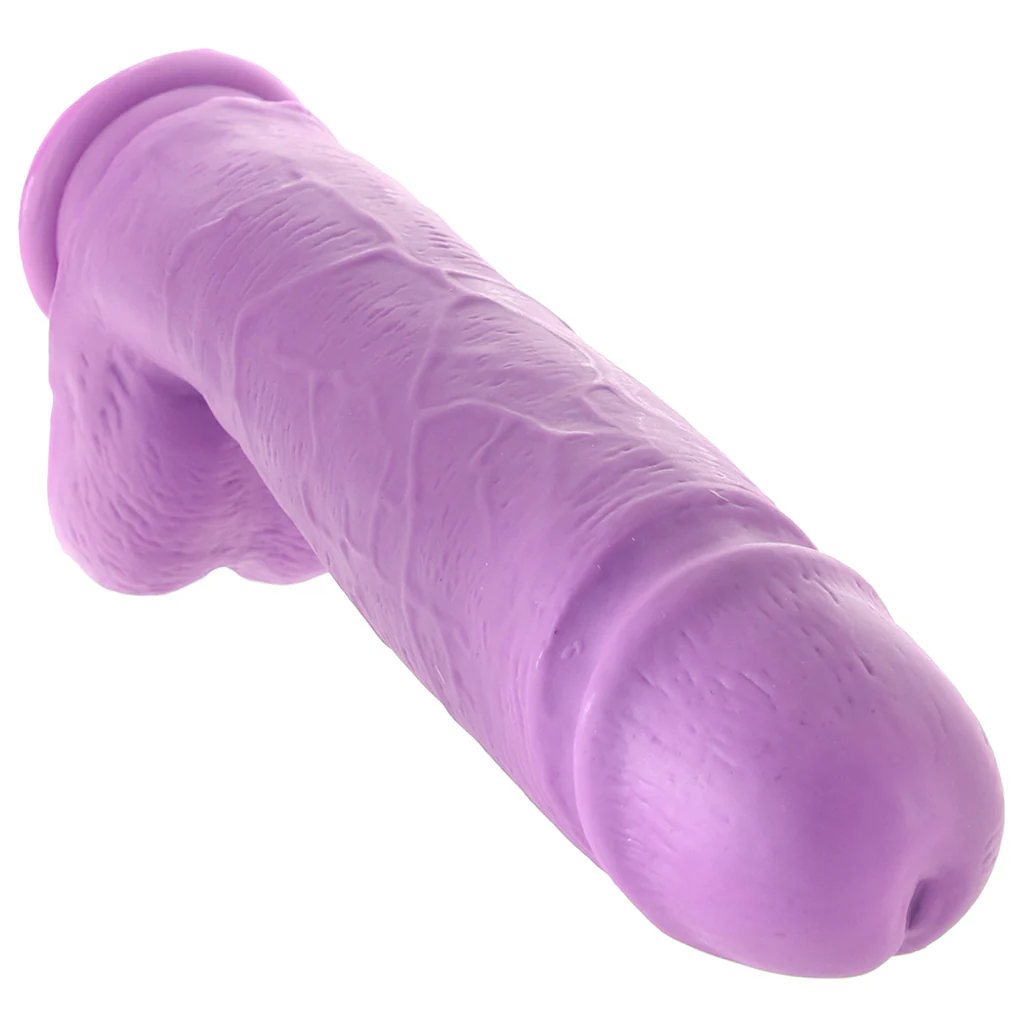 Neo 10 Inch Dual Density Ballsy Dildo in Purple - Image 2