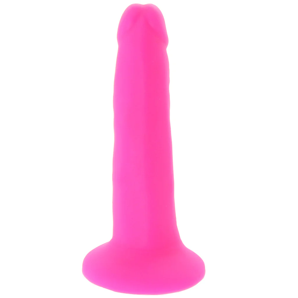 Neo Elite 6 Inch Silicone Dual Density Cock in Pink - Image 3