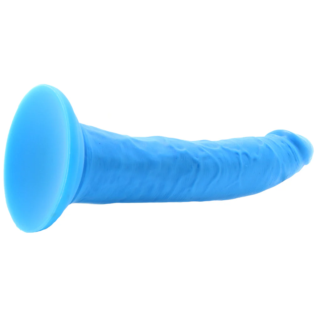 Neo Elite 7.5 Inch Dual Density Silicone Cock in Blue - Image 5